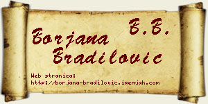 Borjana Bradilović vizit kartica